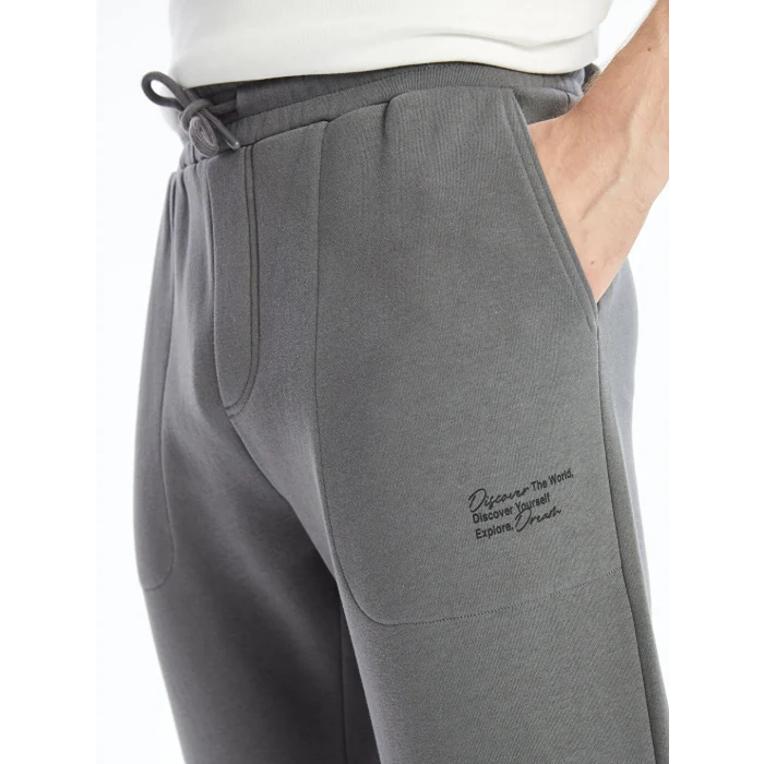 XSIDE Antrasit Standart Kalıp Erkek Kalın Jogger Eşofman Altı