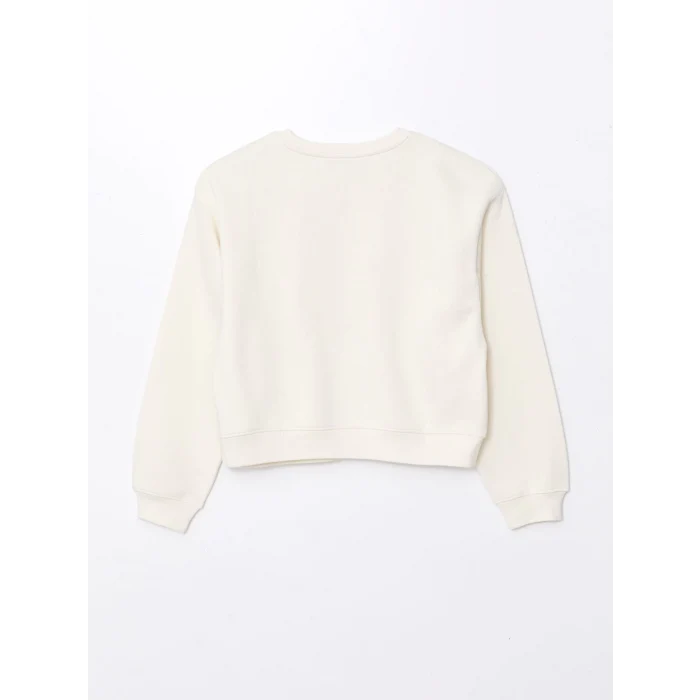 XSIDE Bej Bisiklet Yaka Baskılı Kadın Sweatshirt