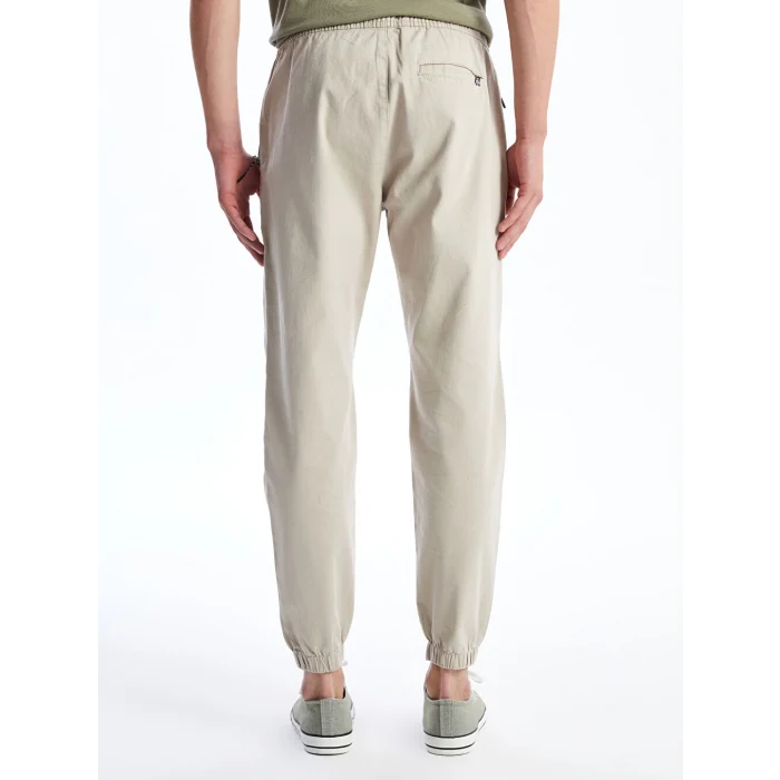 XSIDE Bej Standart Kalıp Gabardin Erkek Jogger Pantolon