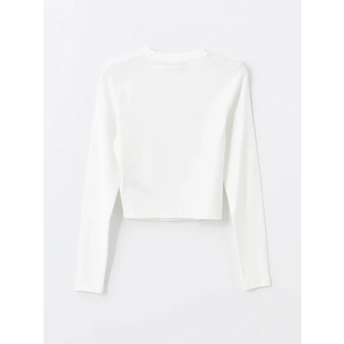 XSIDE Ekru Bisiklet Yaka Düz Uzun Kollu Kadın Body