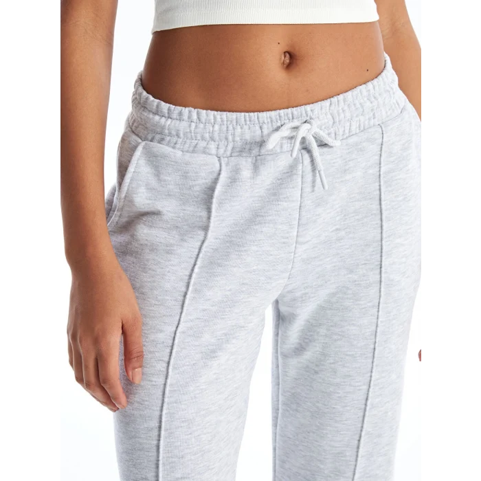 XSIDE Gri Kadın Beli Lastikli Düz Jogger Eşofman Altı