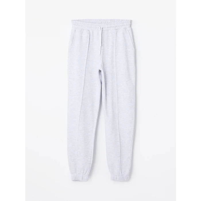 XSIDE Gri Kadın Beli Lastikli Düz Jogger Eşofman Altı