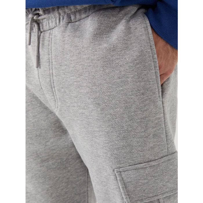 XSIDE Gri Standart Kalıp Erkek Kalın Jogger Eşofman Altı