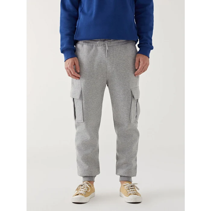 XSIDE Gri Standart Kalıp Erkek Kalın Jogger Eşofman Altı