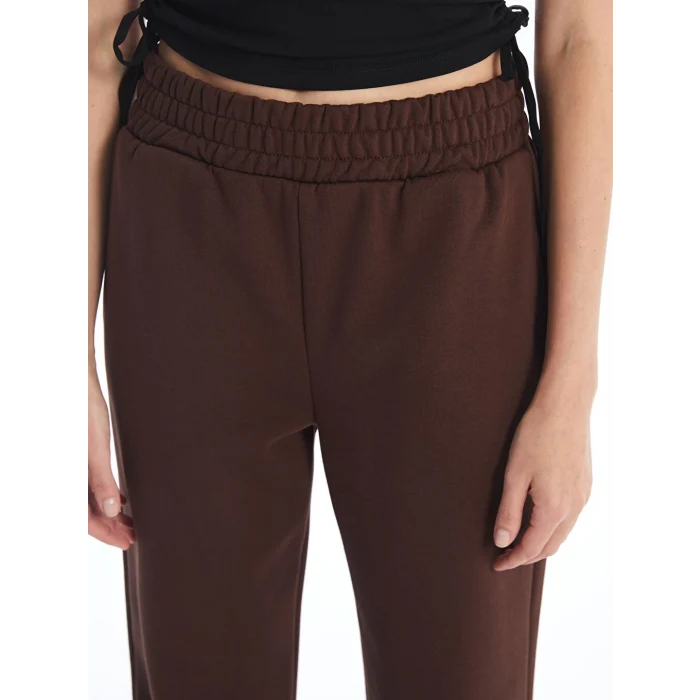 XSIDE Kahverengi Beli Lastikli Kadın Kalın Jogger Eşofman Altı