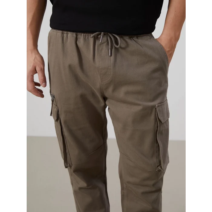 XSIDE Kahverengi Standart Kalıp Erkek Kargo Pantolon