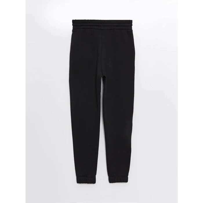 XSIDE Siyah Beli Lastikli Jogger Kadın Kalın Eşofman Altı