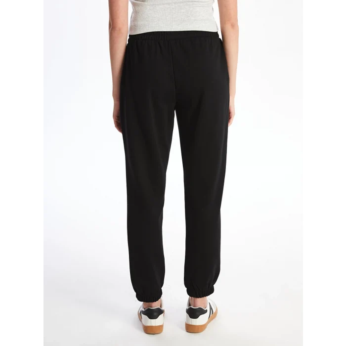XSIDE Siyah Beli Lastikli Kadın Kalın Jogger Eşofman Altı