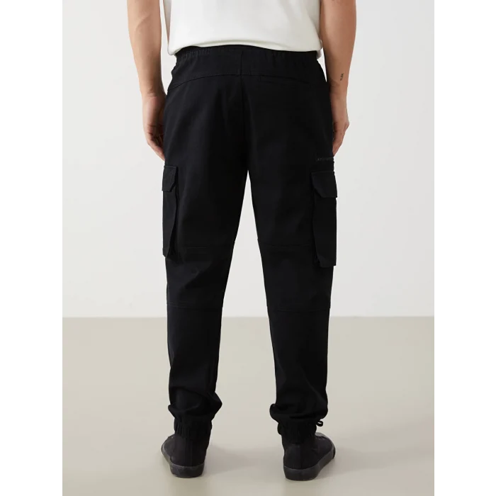 XSIDE Siyah Standart Kalıp Erkek Kargo Pantolon