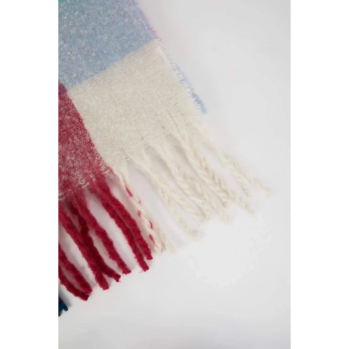 Y1748 Kadın Yumuşak Dokulu Karışık Desenli Atkı