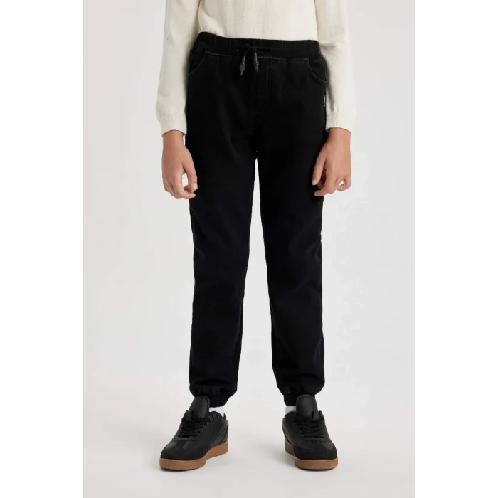 Y3920 Jogger Esnek Bantlı Paça Jean Polar Astarlı Pantolon
