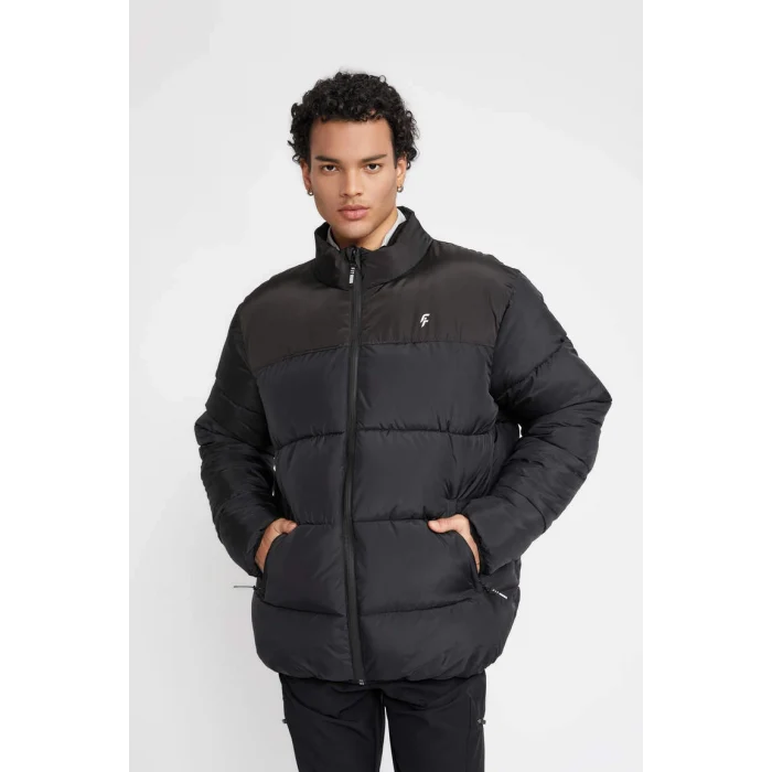 Y7376 DeFactoFit Oversize Fit Dik Yaka Mont