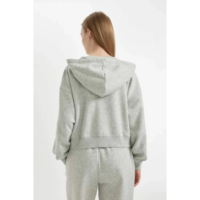 Z7069 Coool Kapüşonlu Fermuarlı Sweatshirt