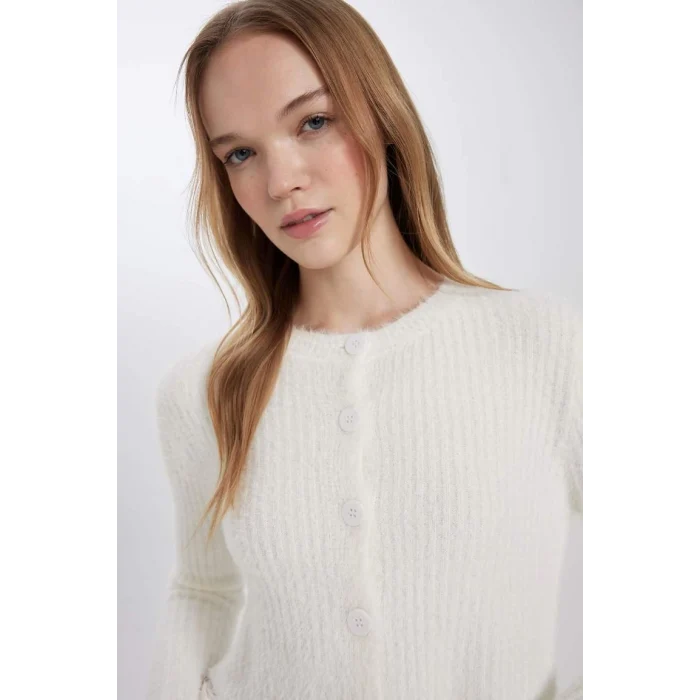 Z9318 Coool Slim Fit Dar Kesim Bisiklet Yaka Triko Hırka