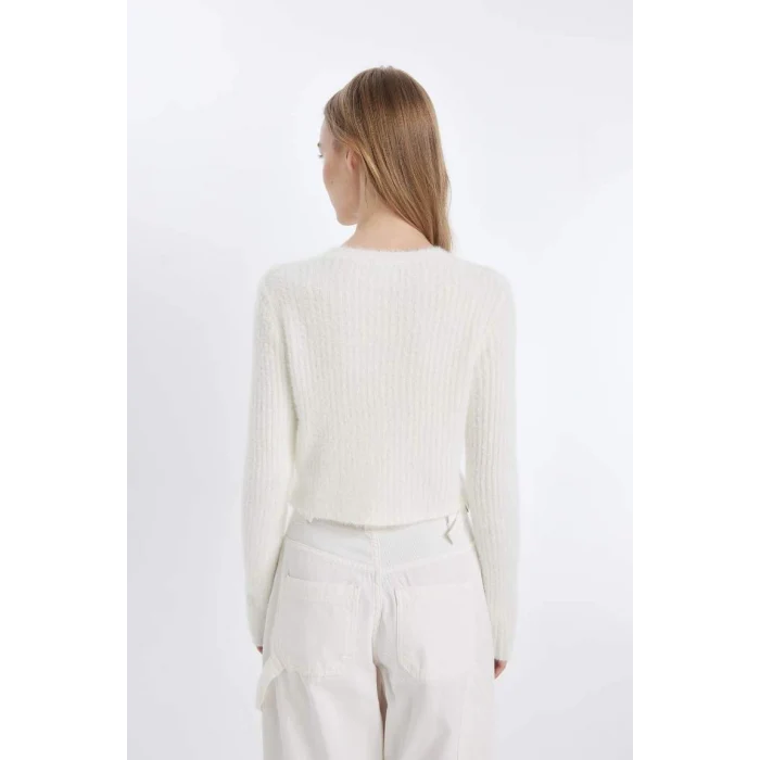 Z9318 Coool Slim Fit Dar Kesim Bisiklet Yaka Triko Hırka