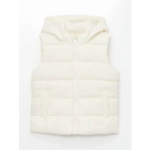 LCW Kids EKRU Kapüşonlu Kız Çocuk Şişme Yelek