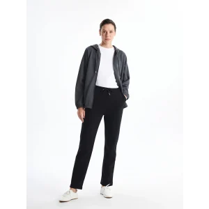 LCWAIKIKI Basic SİYAH Beli Lastikli Kadın Kalın Eşofman Altı