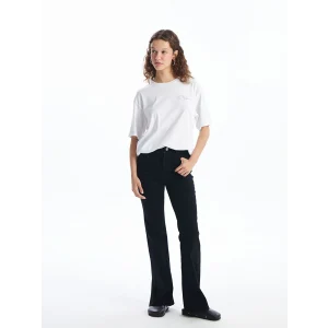 LCW Jeans SİYAH Mars Flare Kadın Jean Pantolon