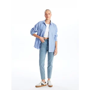 XSIDE MAVİ Mom Fit Kadın Jean Pantolon