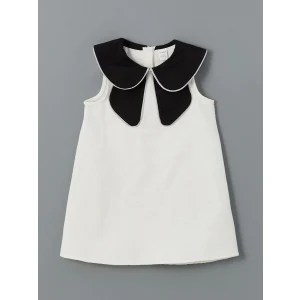 LCW Kids EKRU Bebe Yaka Armürlü Kız Çocuk Elbise