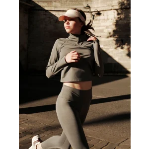 XSIDE ACTIVE ANTRASİT Dik Yaka Kadın Spor Tişört