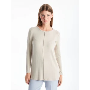 LCWAIKIKI Classic BEJ Bisiklet Yaka Kadın Tişört