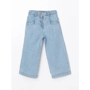 LCW Kids MAVİ Beli Lastikli Kız Çocuk Jean Pantolon
