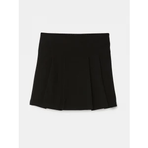 LCW Kids SİYAH Beli Lastikli Pileli Kız Çocuk Şort Etek