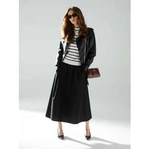 XSIDE SİYAH Beli Lastikli Kadın Etek