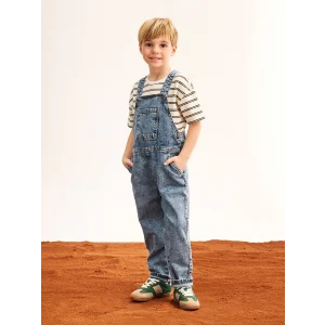 LCW Kids İNDİGO Kare Erkek Çocuk Jean Salopet