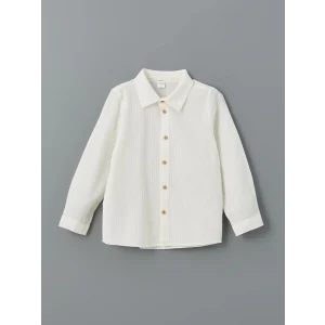 LCW Kids BEJ Dokulu Krinkle Erkek Çocuk Gömlek