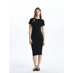 XSIDE SİYAH Bisiklet Yaka Kadın Bodycon Elbise