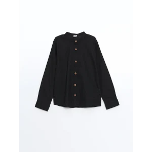 LCW Kids SİYAH Hakim Yaka Erkek Çocuk Gömlek