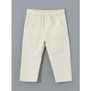 LCW Kids BEJ Beli Lastikli Gabardin Erkek Bebek Pantolon