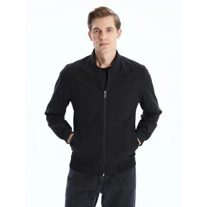 LCWAIKIKI Classic SİYAH Standart Kalıp Kolej Yaka Erkek Mont