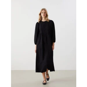 LCW Modest SİYAH Bisiklet Yaka Kadın Elbise