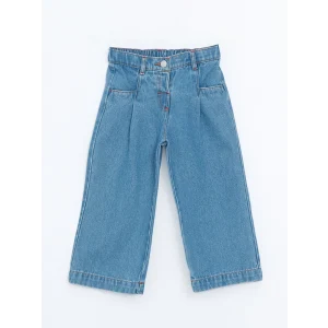 LCW Kids İNDİGO Beli Lastikli Kız Çocuk Jean Pantolon