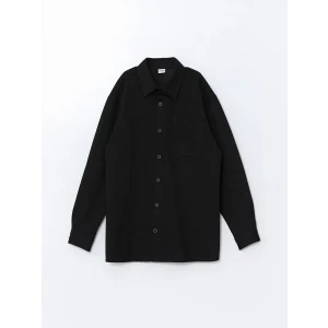 LCW Kids SİYAH Basic Erkek Çocuk Gömlek