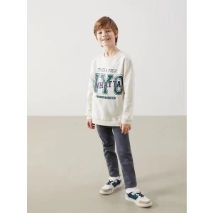 LCW Kids GRİ Beli Ayarlanabilir Lastikli Erkek Çocuk Jean Pantolon