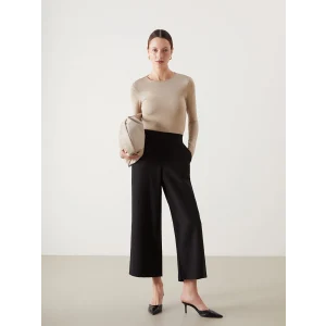 LCW Modest SİYAH Beli Lastikli Geniş Paça Kadın Pantolon