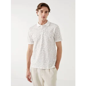 LCW Vision BEJ Polo Yaka Kısa Kollu Desenli Pike Erkek Tişört