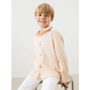 LCW Kids PEMBE Basic Erkek Çocuk Gömlek ve Pantolon 2li