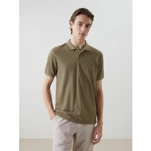 LCW Vision YEŞİL Polo Yaka Kısa Kollu Erkek Tişört