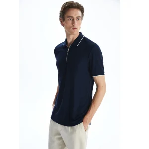 LCWAIKIKI Classic LACİVERT Polo Yaka Kısa Kollu Erkek Tişört