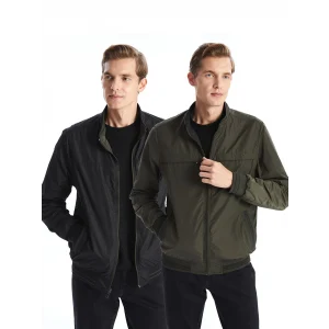 LCWAIKIKI Classic HAKİ Standart Kalıp Dik Yaka Erkek Orta Kalın Mont