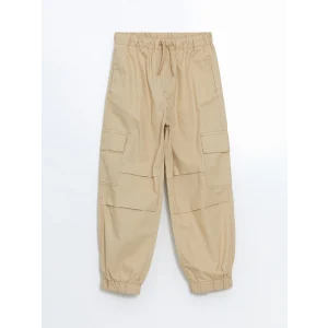 LCW Kids BEJ Beli Lastikli Erkek Çocuk Kargo Jogger Pantolon