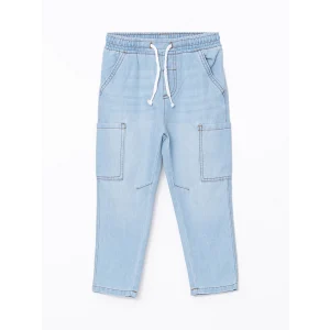 LCW Kids İNDİGO Beli Lastikli Erkek Çocuk Jogger Jean Pantolon