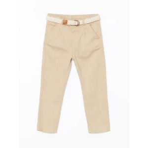 LCW Kids BEJ Beli Ayarlanabilir Gabardin Erkek Çocuk Pantolon