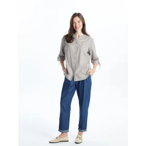 LCW Grace MAVİ Beli Lastikli Carrot Fit Kadın Jean Pantolon