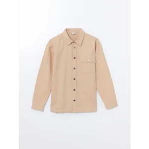 LCW Kids BEJ Uzun Kollu Erkek Çocuk Gömlek Ceket